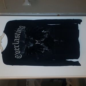 Men's Monarchy Everlasting Blck Thermal Biker Grunge Long Sleeve Embroidered XL